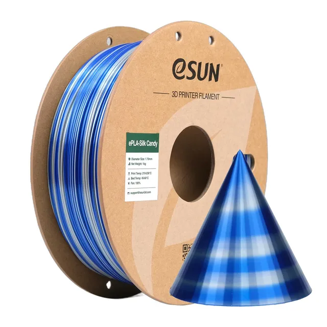 esun-pla-silk-candy-filament-1-75-mm-1kg-argent-bleu image 1