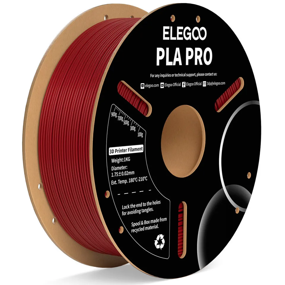 elegoo-pla-pro-1-kg-1-75-mm-noir-filament-rigide-de-pr-cision-0-02-mm image 1