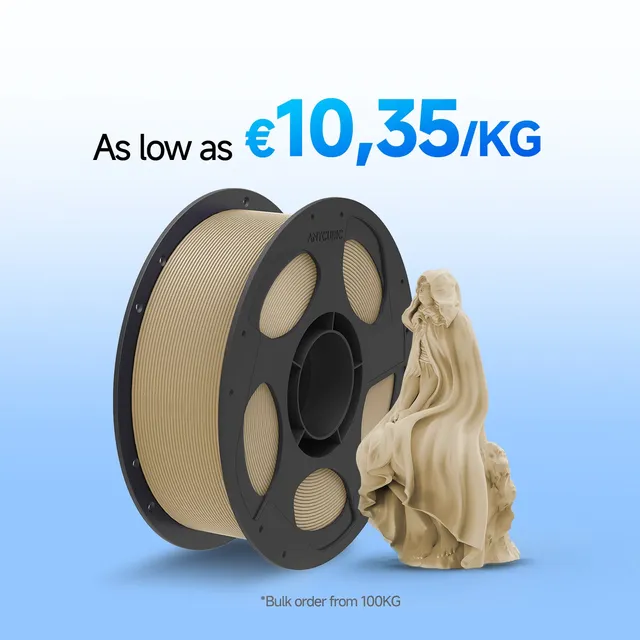 anycubic-pla-matte-filament-pour-imprimante-3d-fdm-jaune-noir-blanc-gris image 1