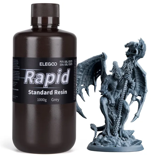 elegoo-rapid-standard-resin-1-kg-r-sine-405-nm-rapide-haute-pr-cision-gris image 1