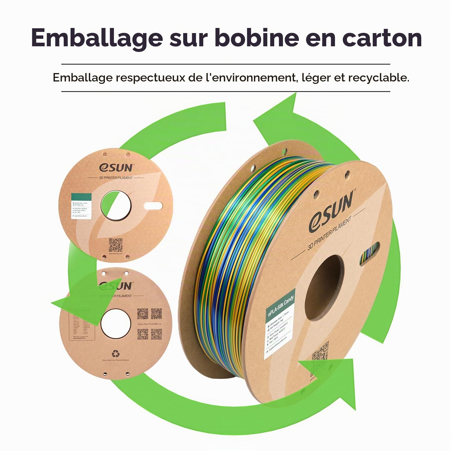 esun-pla-silk-candy-filament-1-75-mm-1kg-or-bleu-vert image 7