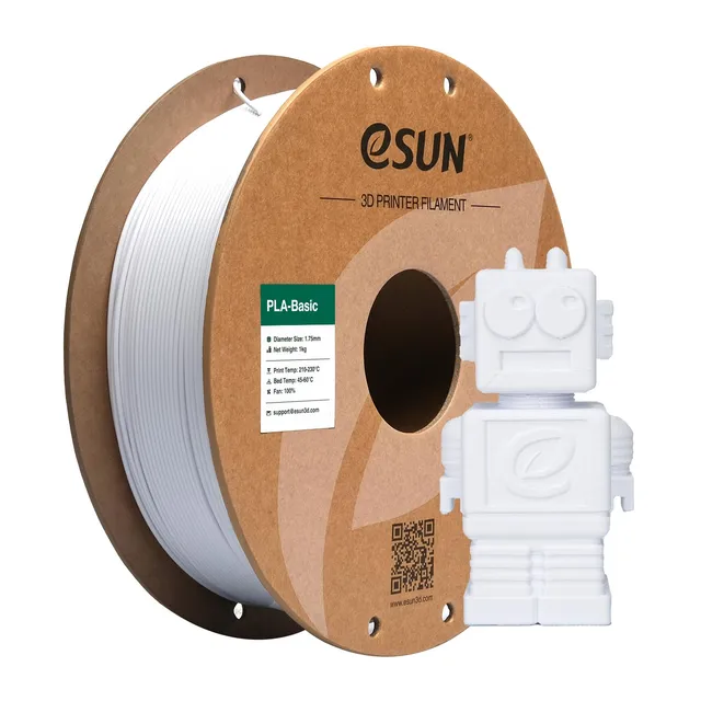 esun-pla-basic-filament-1-75-mm-1-kg-blanc-froid image 1