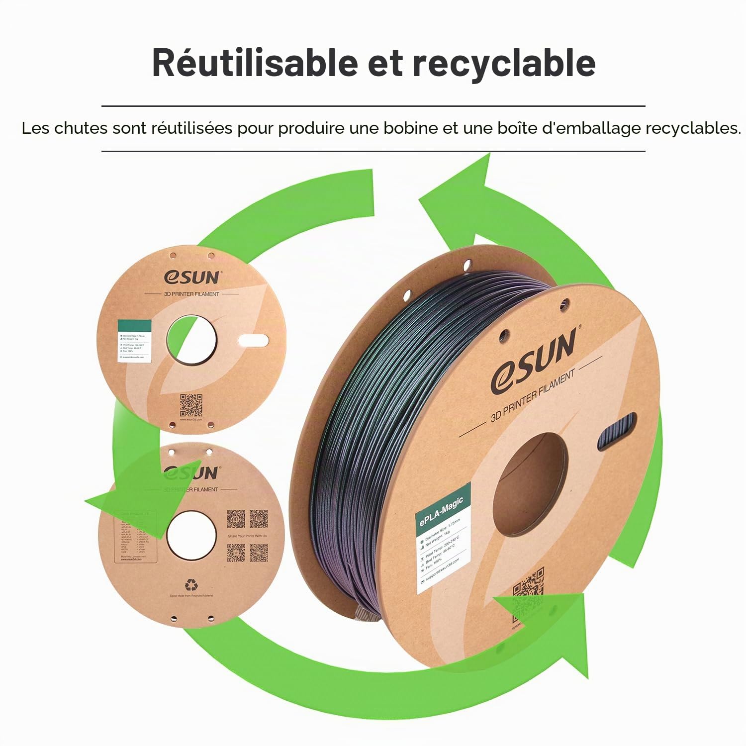 esun-epla-magic-filament-pla-bicolore-1-75-mm-1kg-vert-fonc-scintillant image 7