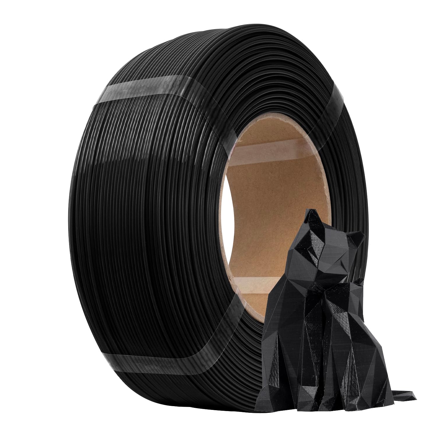 esun-pla-refill-filament-pla-plus-1-75-mm-1-kg-sans-bobine-noir image 1