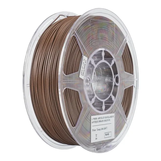 esun-epetg-cf-filament-fibre-de-carbone-1-75mm-1kg-laiton-antique image 1