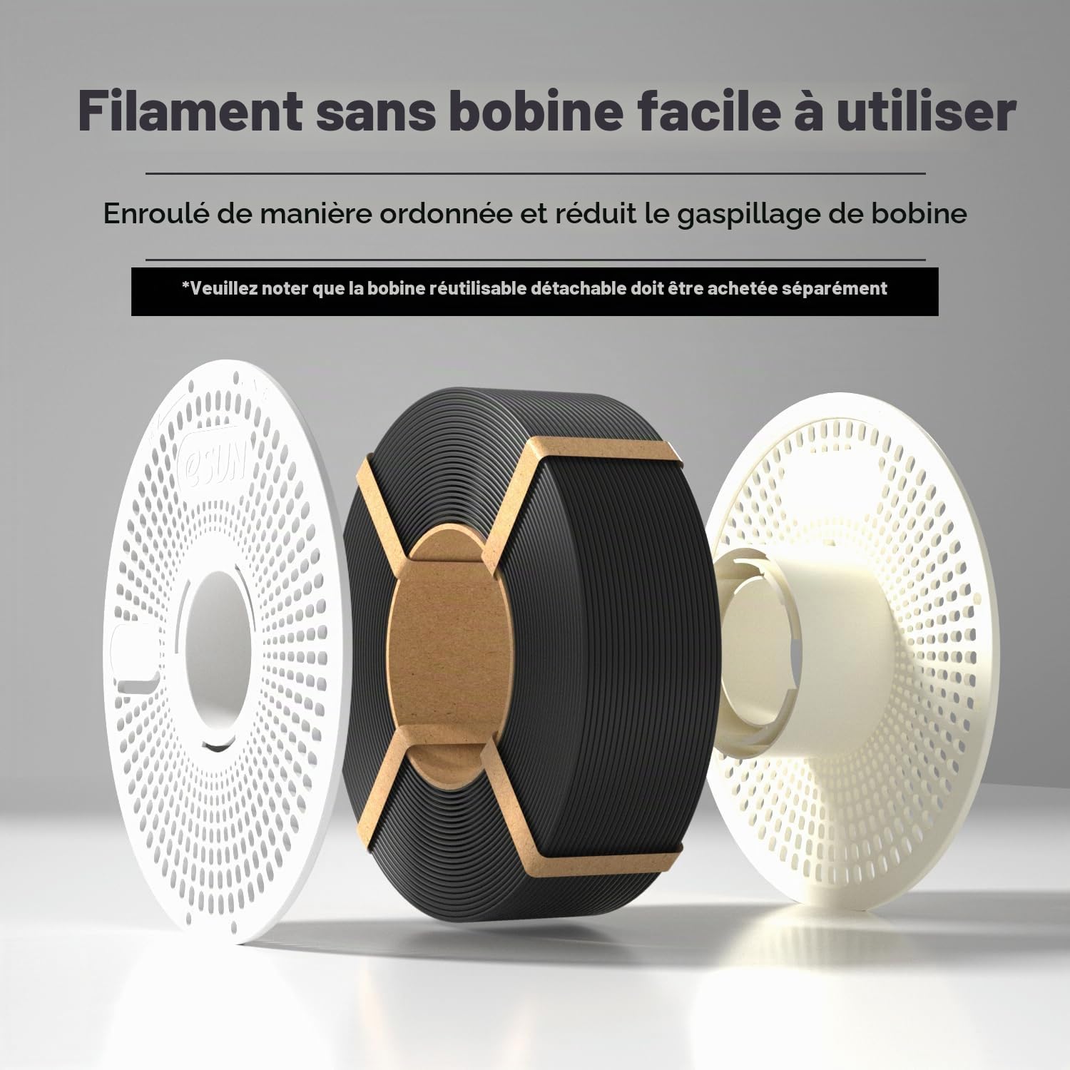 esun-pla-matte-refill-filament-1-75mm-1kg-gris-fonc-recharge-sans-bobine image 5