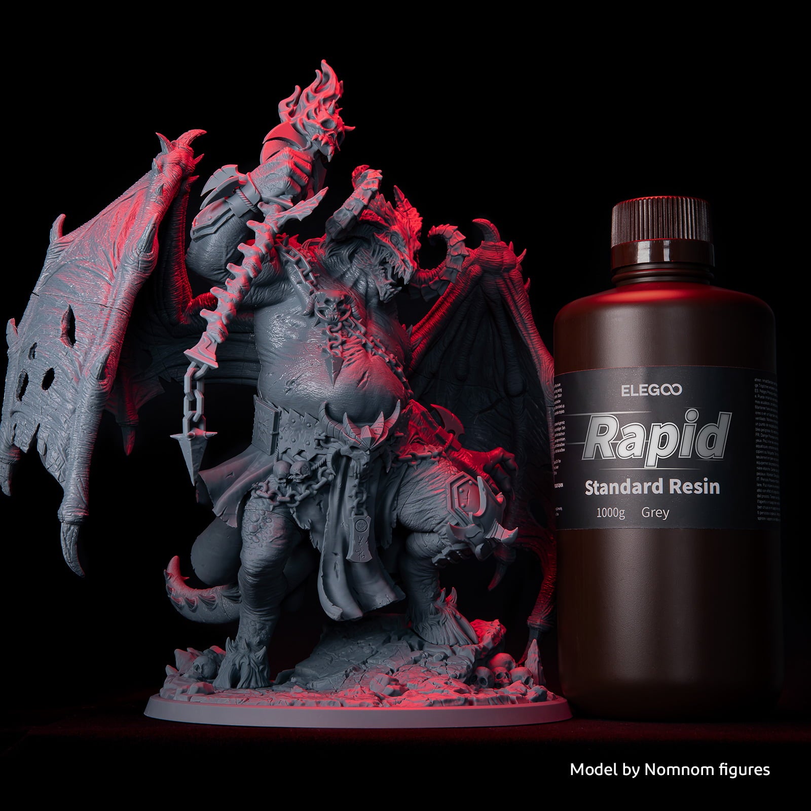 elegoo-rapid-standard-resin-1-kg-r-sine-405-nm-rapide-haute-pr-cision-gris image 5