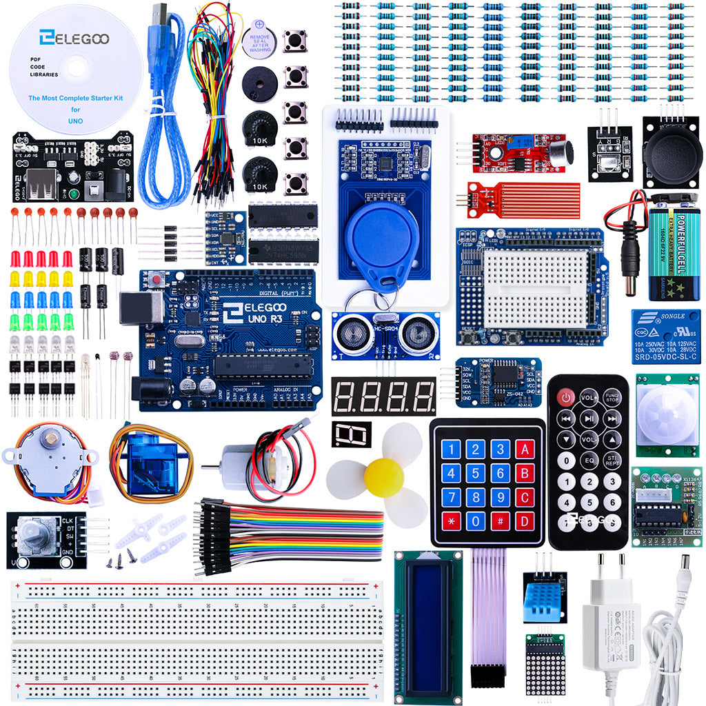 elegoo-uno-r3-kit-de-d-marrage-complet-carte-contr-leur-r3-200-composants image 1