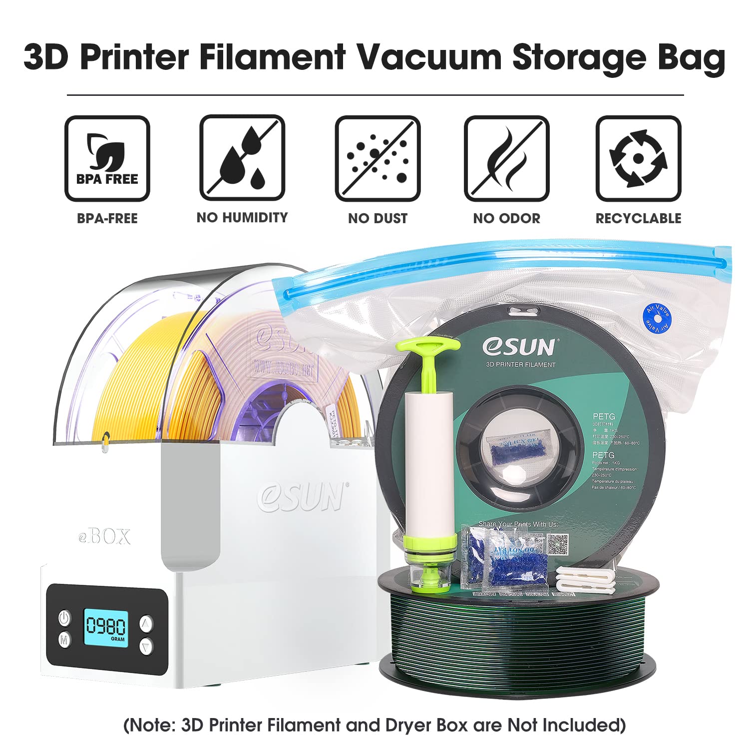 esun-vacuum-kit-10-sacs-stockage-filament-3d-pompe-manuelle image 8
