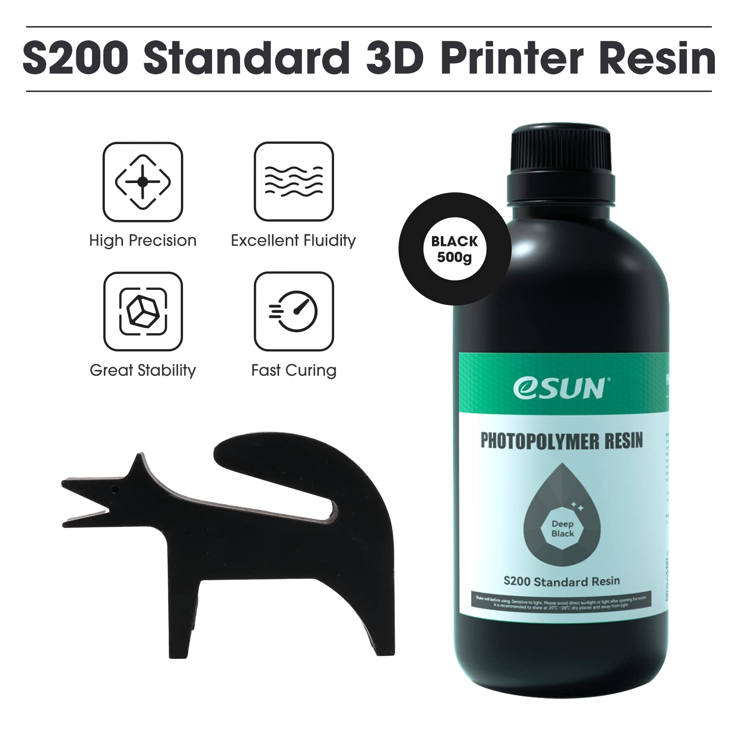 esun-s200-r-sine-standard-405nm-pour-imprimante-3d-lcd-500g-noir image 2