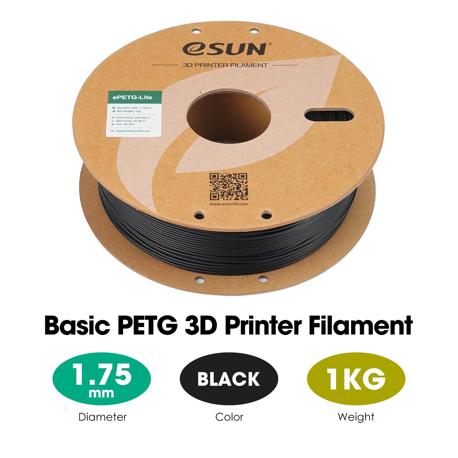esun-epetg-lite-filament-petg-haute-r-sistance-1-75-mm-1-kg-noir image 2