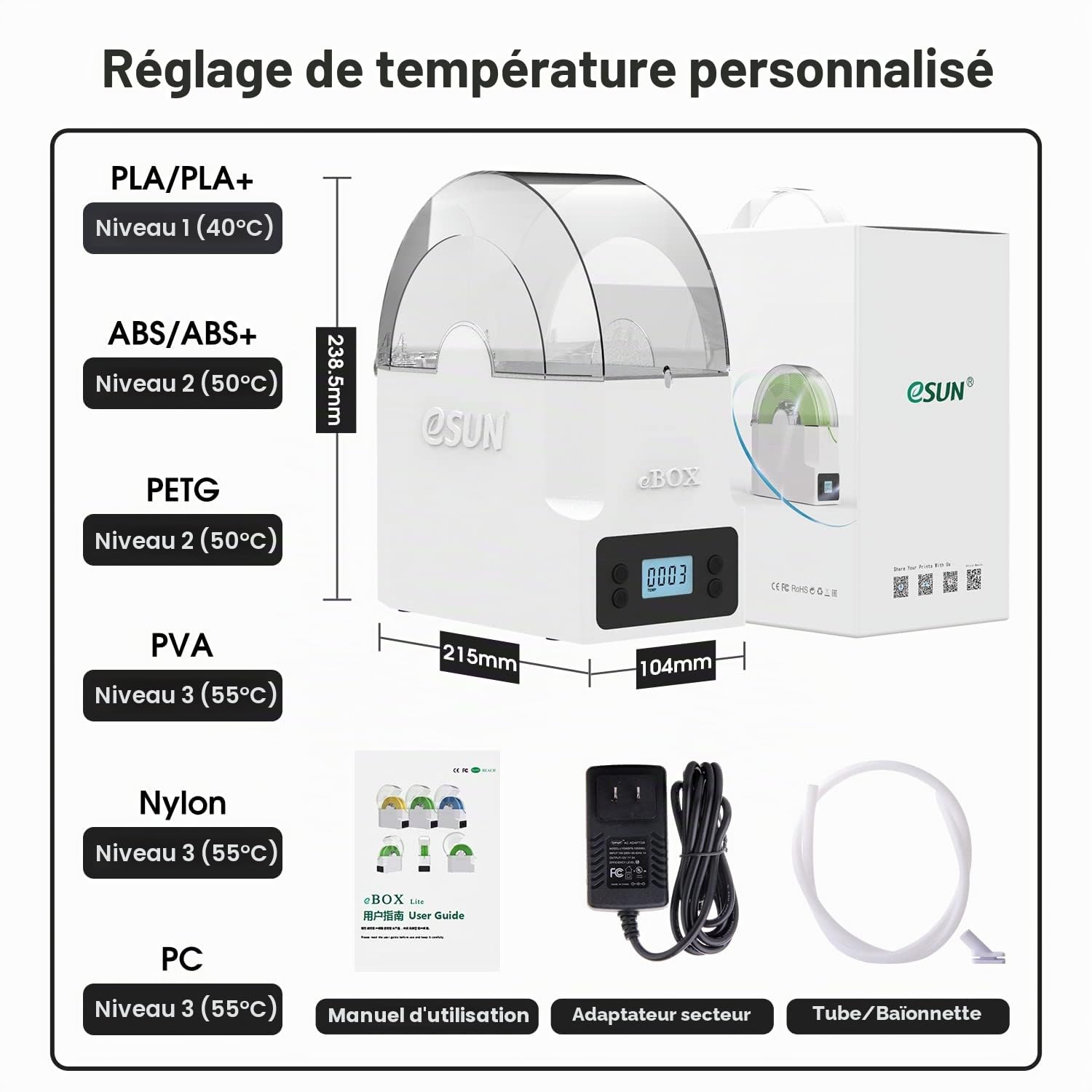 esun-ebox-lite-bo-te-de-s-chage-filament-avec-support-bobine image 7