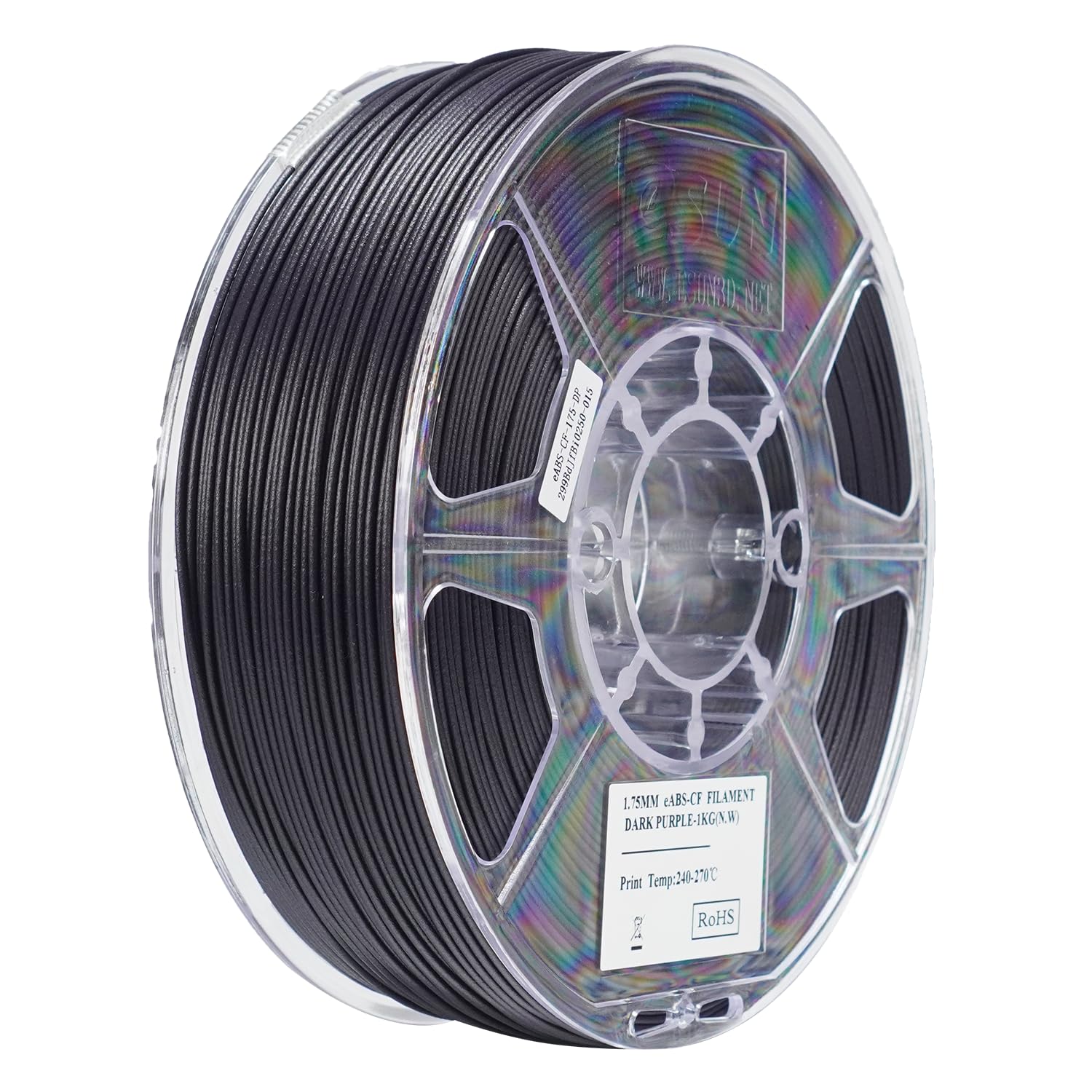 esun-eabs-cf-1-75-mm-1-kg-filament-abs-charg-fibre-de-carbone-rouge-fonc image 8