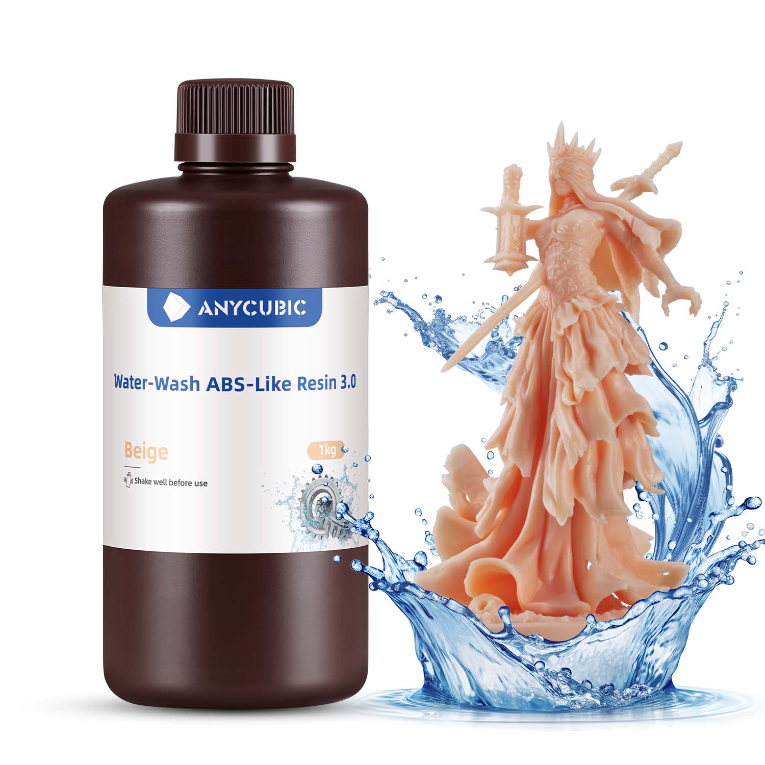 anycubic-water-wash-abs-like-resin-3-0-lot-10-100kg-noir-gris-transparent image 4