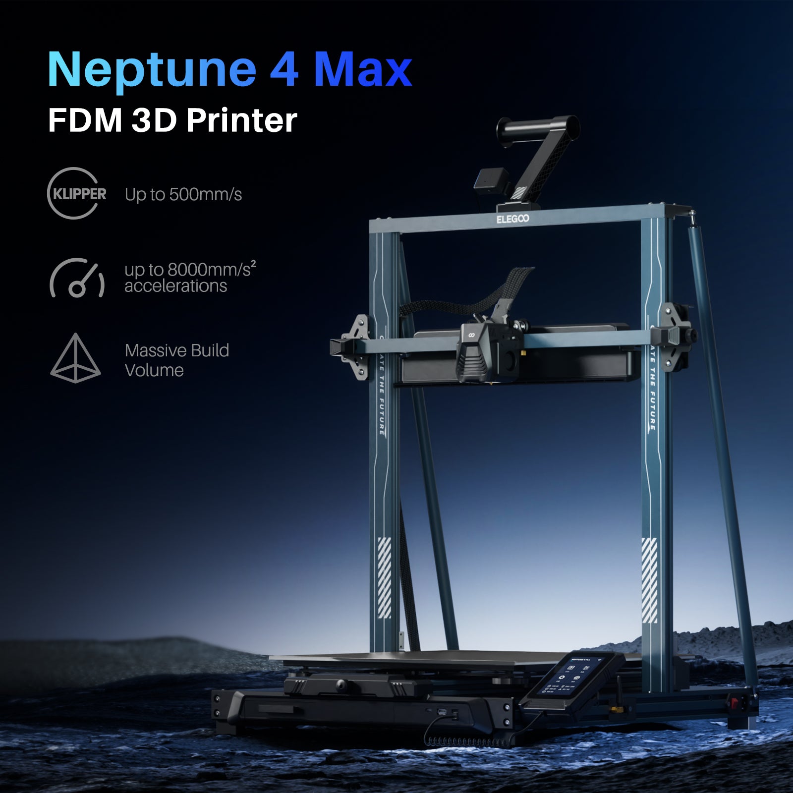 elegoo-neptune-4-max-imprimante-3d-fdm-grand-format-500-mm-s-klipper image 4