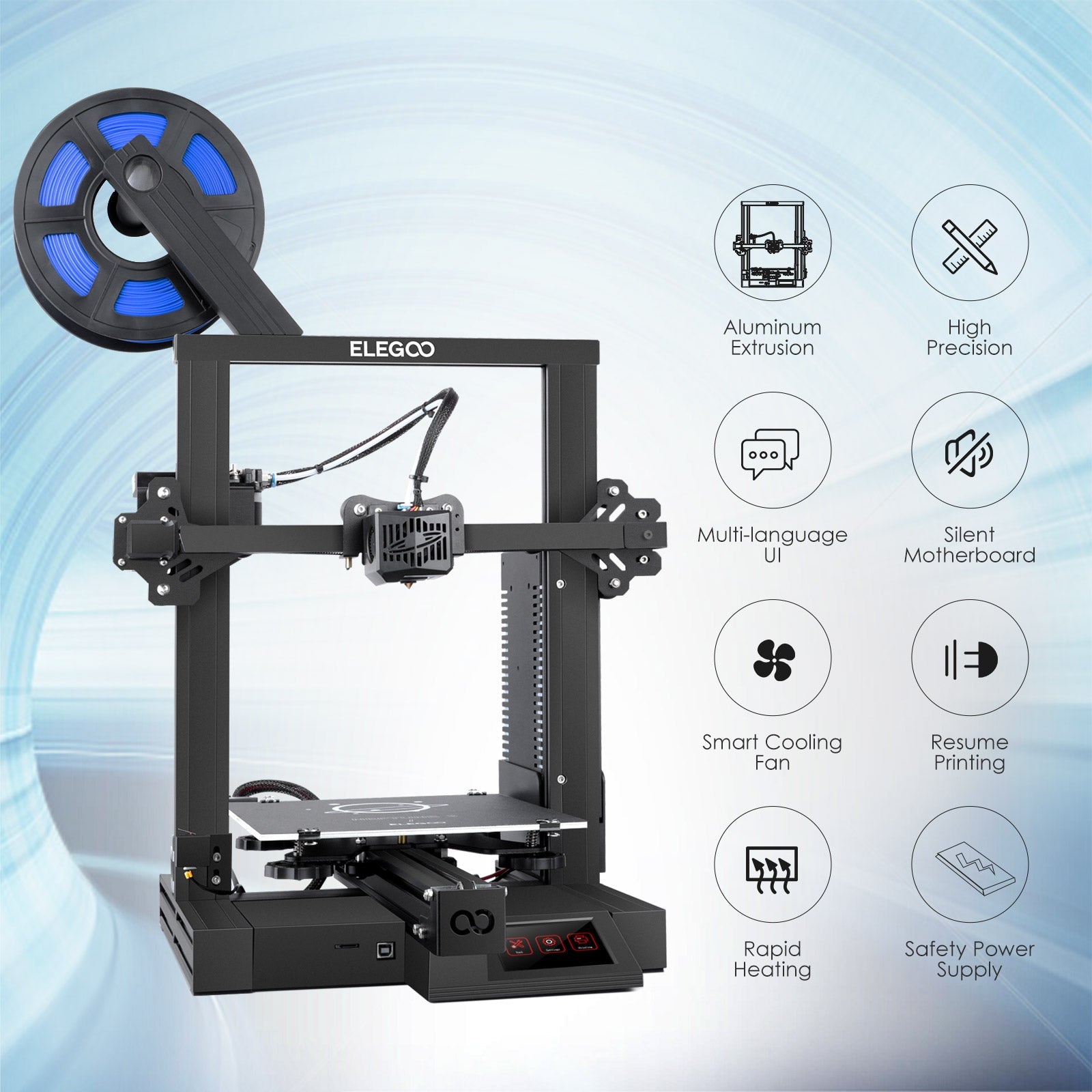 elegoo-neptune-2-imprimante-3d-fdm-pr-cision-0-1-mm-250-mm image 3