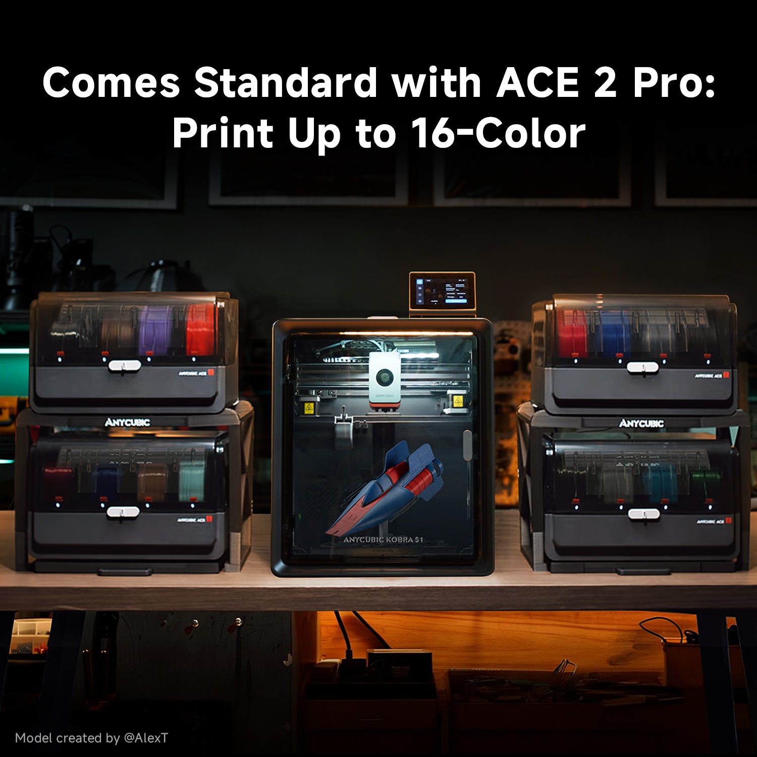 anycubic-kobra-s1-ace-2-pro-combo-imprimante-3d-fdm-filament image 2