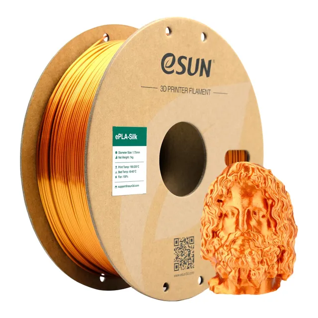 esun-esilk-m-tal-pla-filament-soie-1-75-mm-1-kg-cuivre-soie image 1
