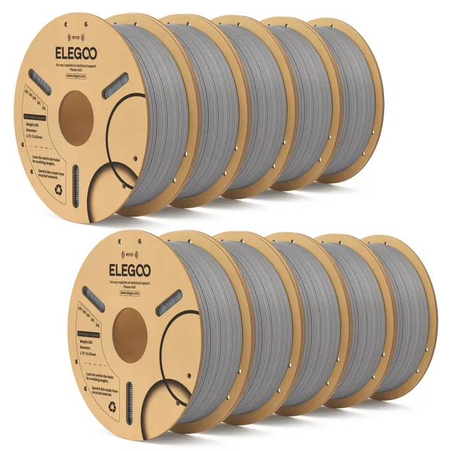 elegoo-filament-pla-rfid-gris-10-kg-filament-pour-imprimante-3d-fdm image 1