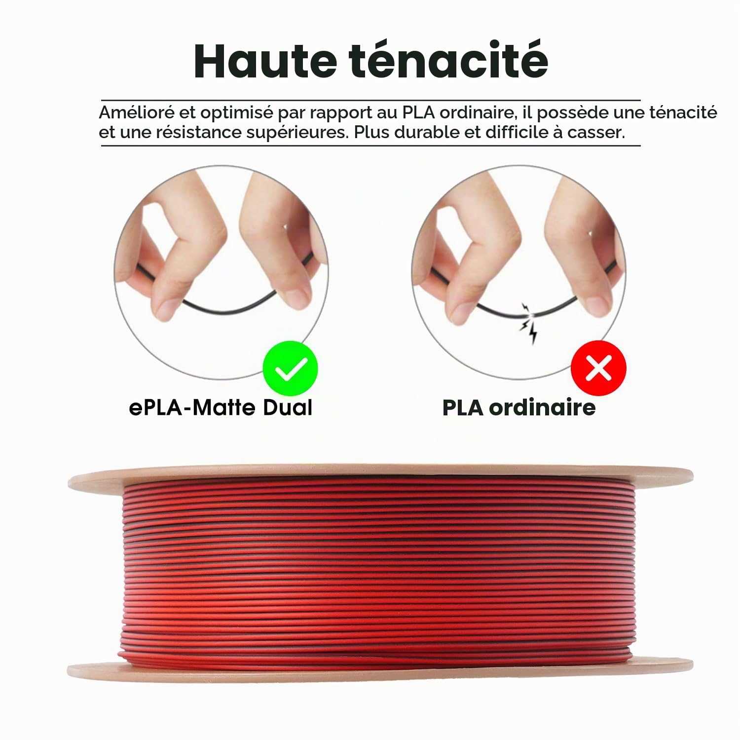 esun-epla-matte-dual-filament-bicolore-mat-1-75-mm-1-kg-rouge-noir image 2