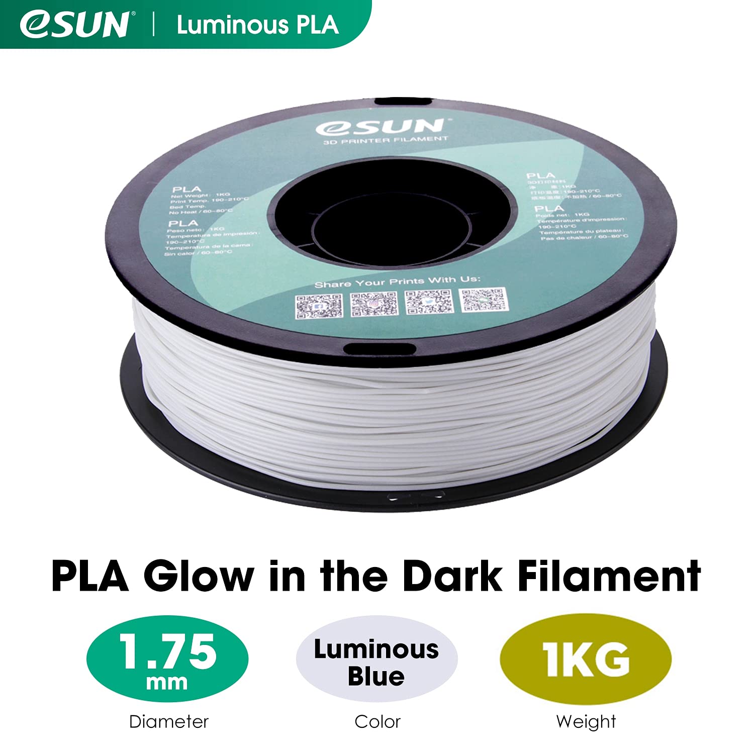 esun-pla-phosphorescent-glow-in-the-dark-1-75mm-1kg-bleu-lumineux image 3