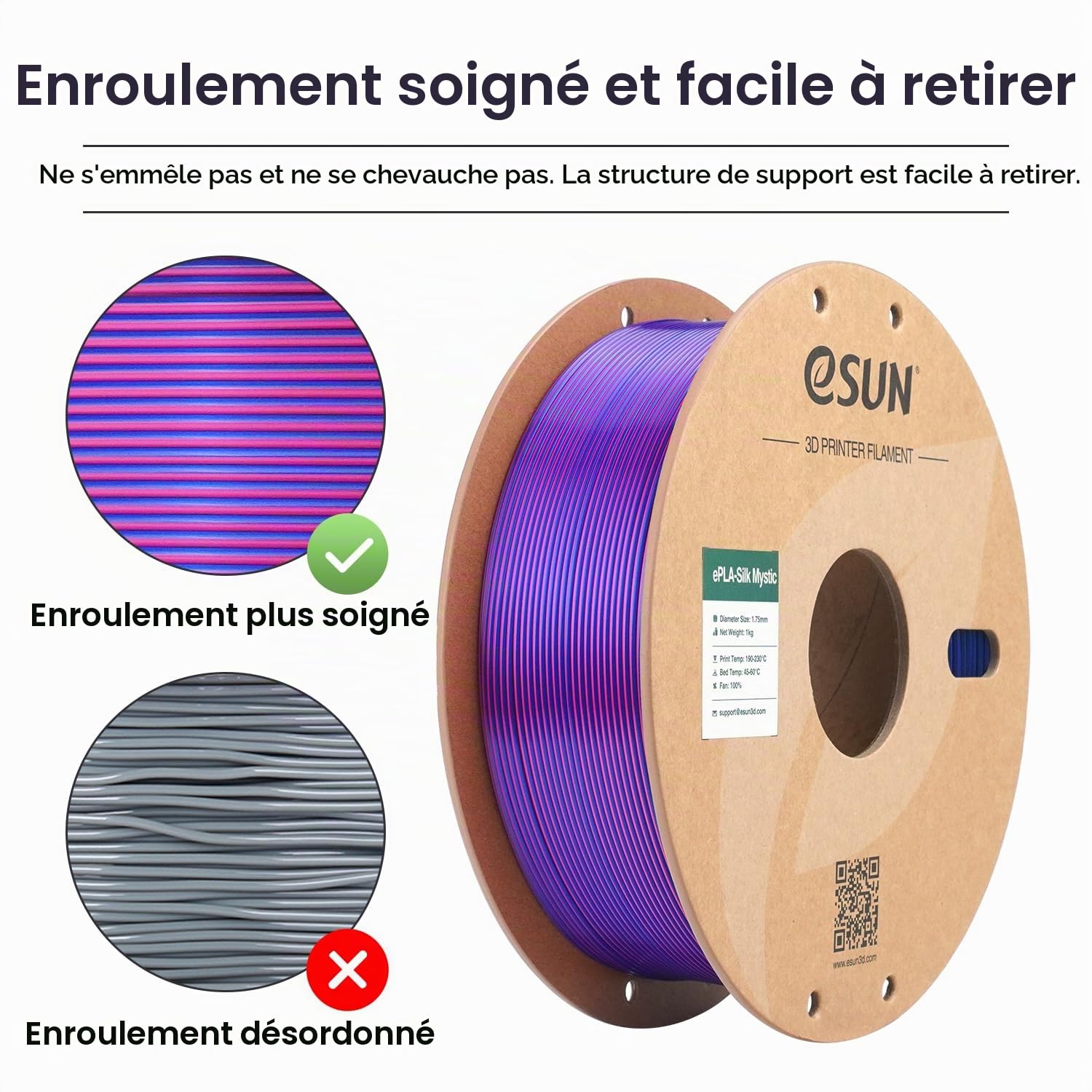 esun-pla-soie-tricolore-1-75-mm-1-kg-rouge-vert-bleu image 3