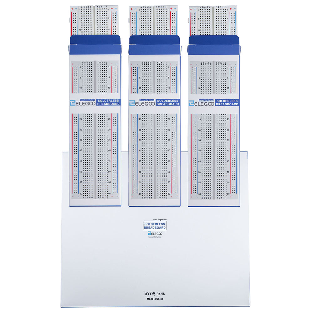 elegoo-kit-3x-breadboard-830-points-sans-soudure-pour-arduino image 6