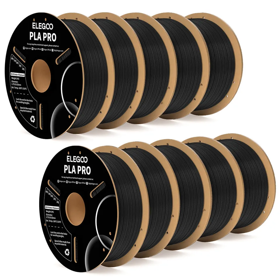 elegoo-pla-pro-filament-1-75-mm-noir-1-kg-filament-pour-imprimante-3d-fdm image 1