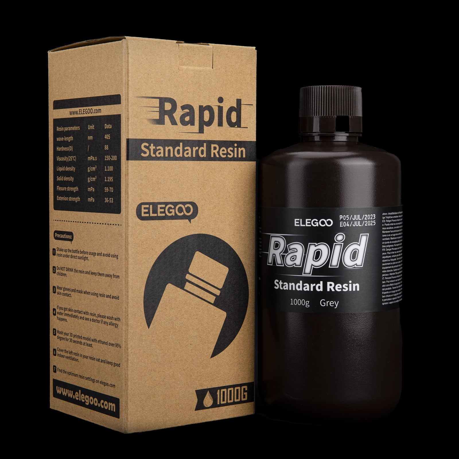 elegoo-rapid-standard-resin-1-kg-r-sine-405-nm-rapide-haute-pr-cision-gris image 7