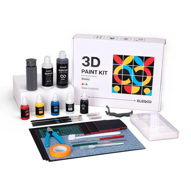 elegoo-kit-de-peinture-3d-tout-en-un-5-couleurs-et-outils-premium image 1