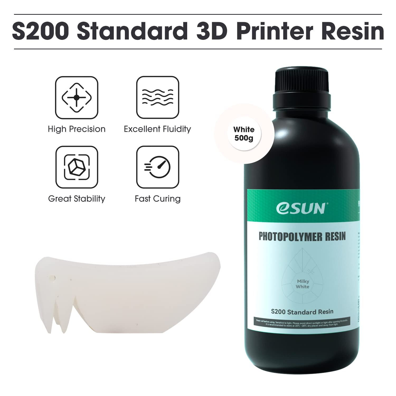 esun-s200-r-sine-standard-405nm-pour-imprimante-3d-lcd-500g-blanc image 2