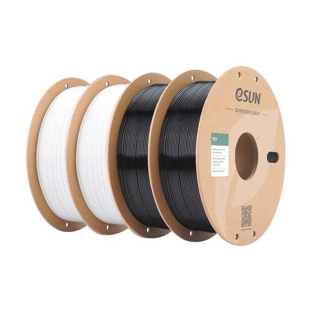 esun-filament-pet-1-75-mm-lot-4-x-1-kg-noir-blanc image 1