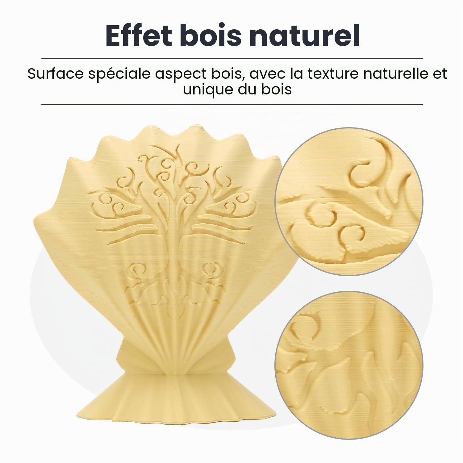 esun-pla-bois-1-75-mm-1-kg-filament-3d-effet-bois-naturel image 3