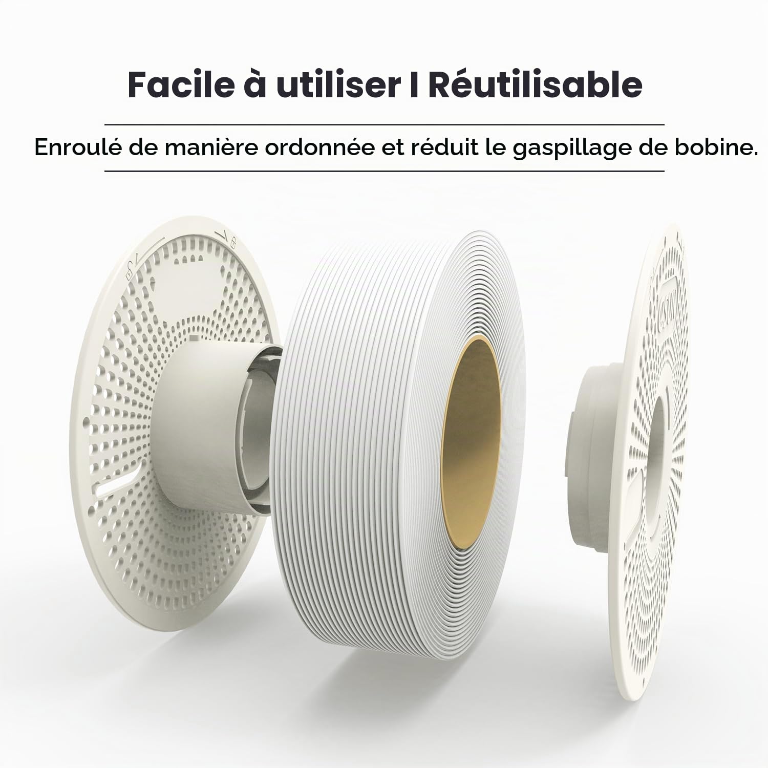 esun-espool-kit-recharge-filament-pla-mat-1-75mm-1kg-bobine-noir-fonc image 2