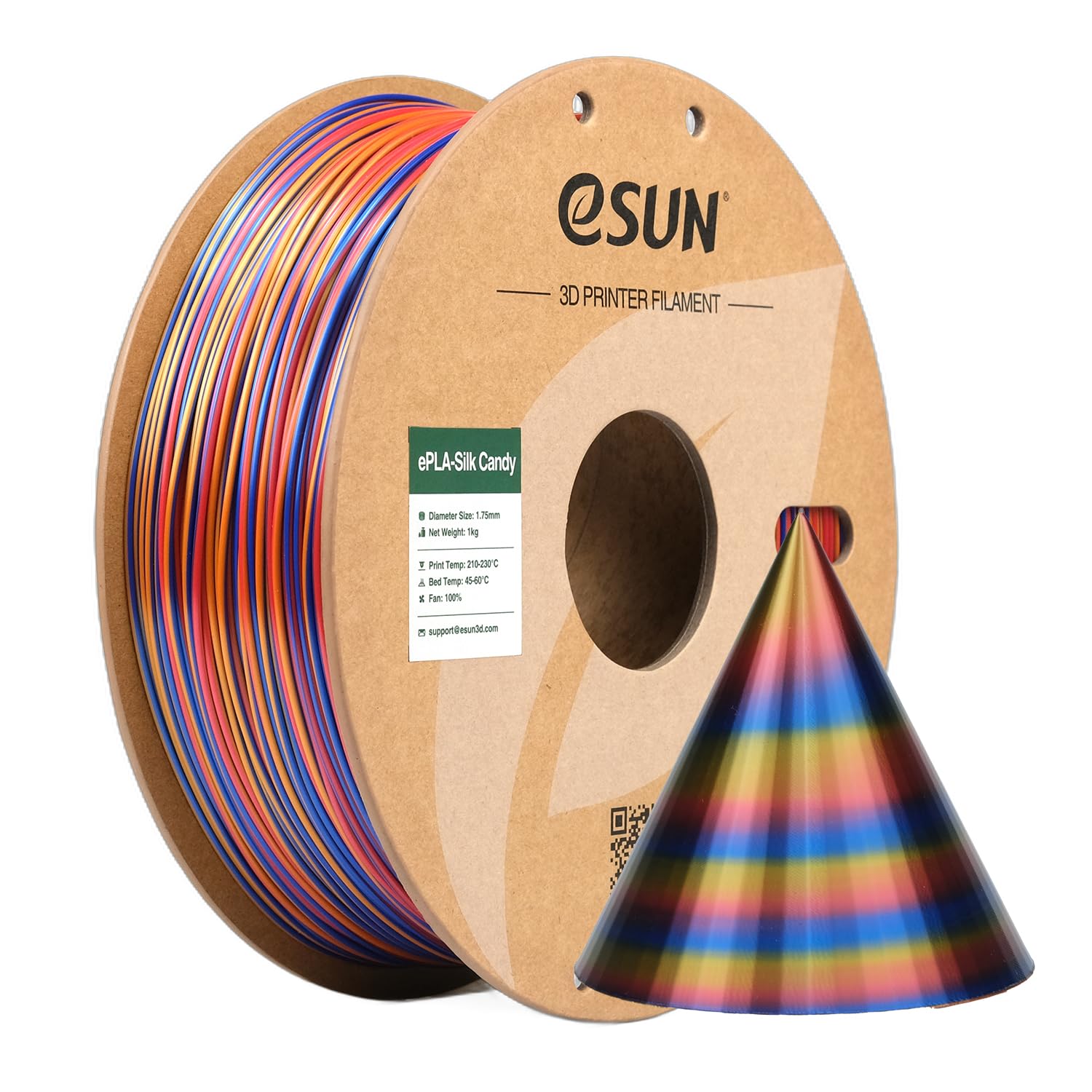 esun-pla-silk-candy-filament-1-75-mm-1kg-rouge-or-bleu image 1