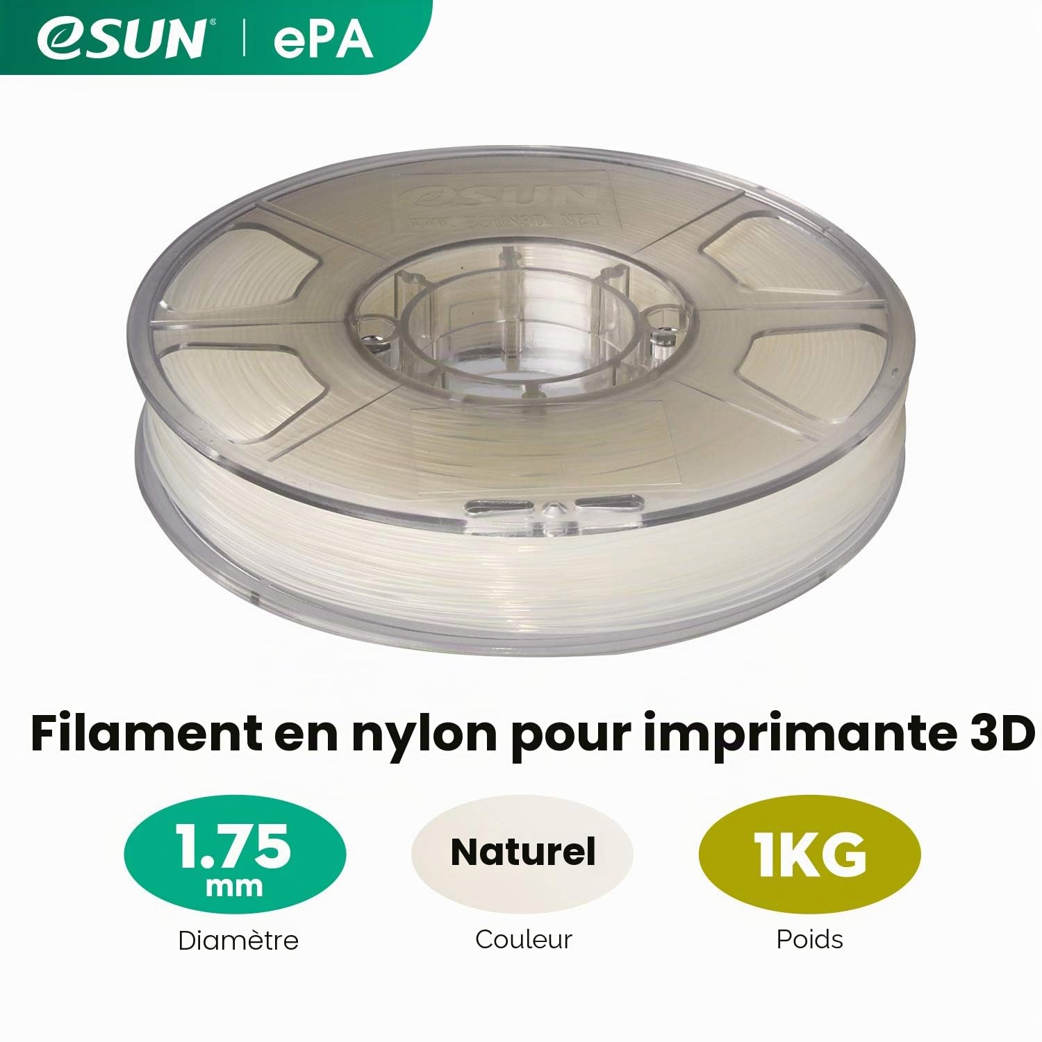 esun-nylon-pa-filament-1-75mm-1kg-naturel image 2