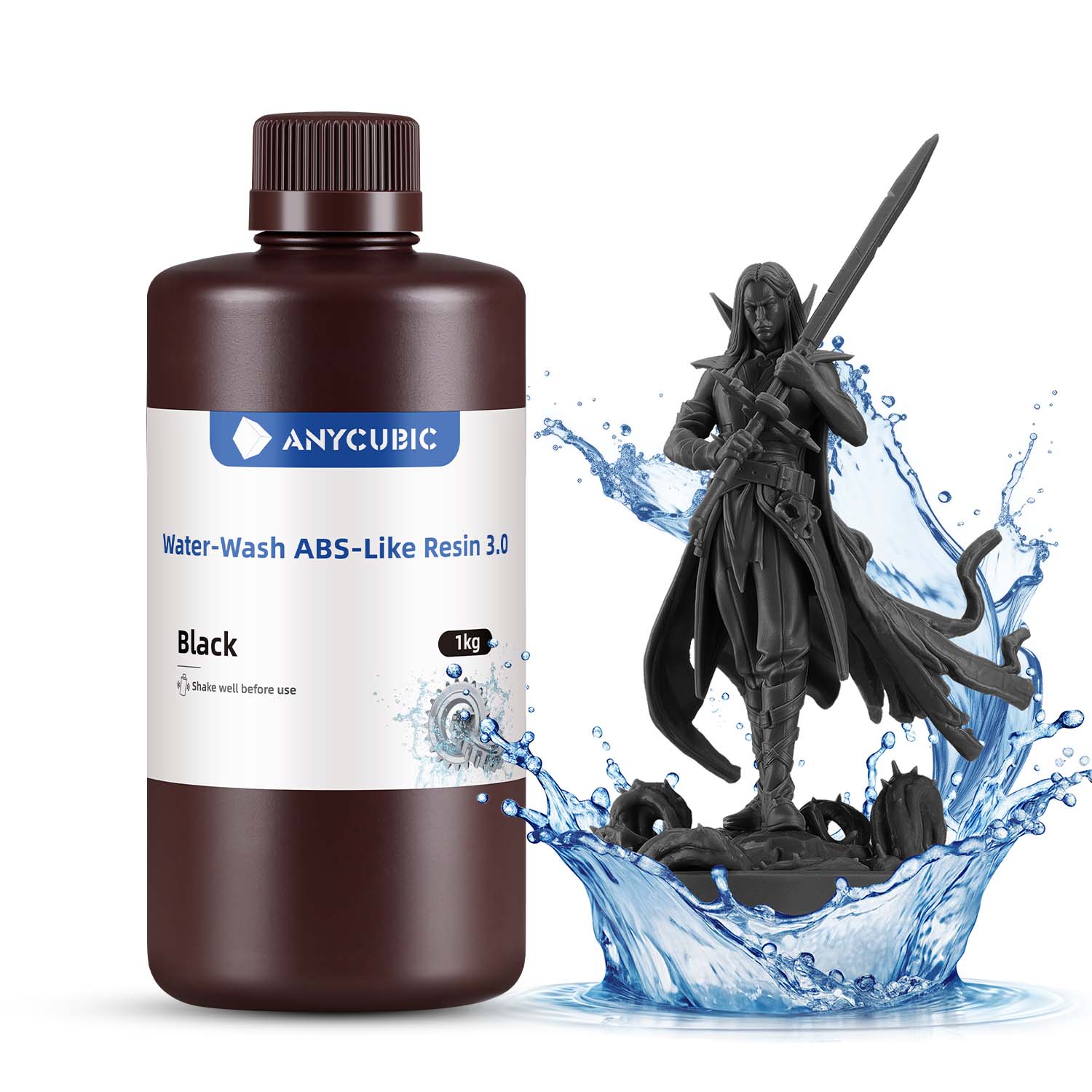 anycubic-water-wash-abs-like-resin-3-0-lot-10-100kg-noir-gris-transparent image 5