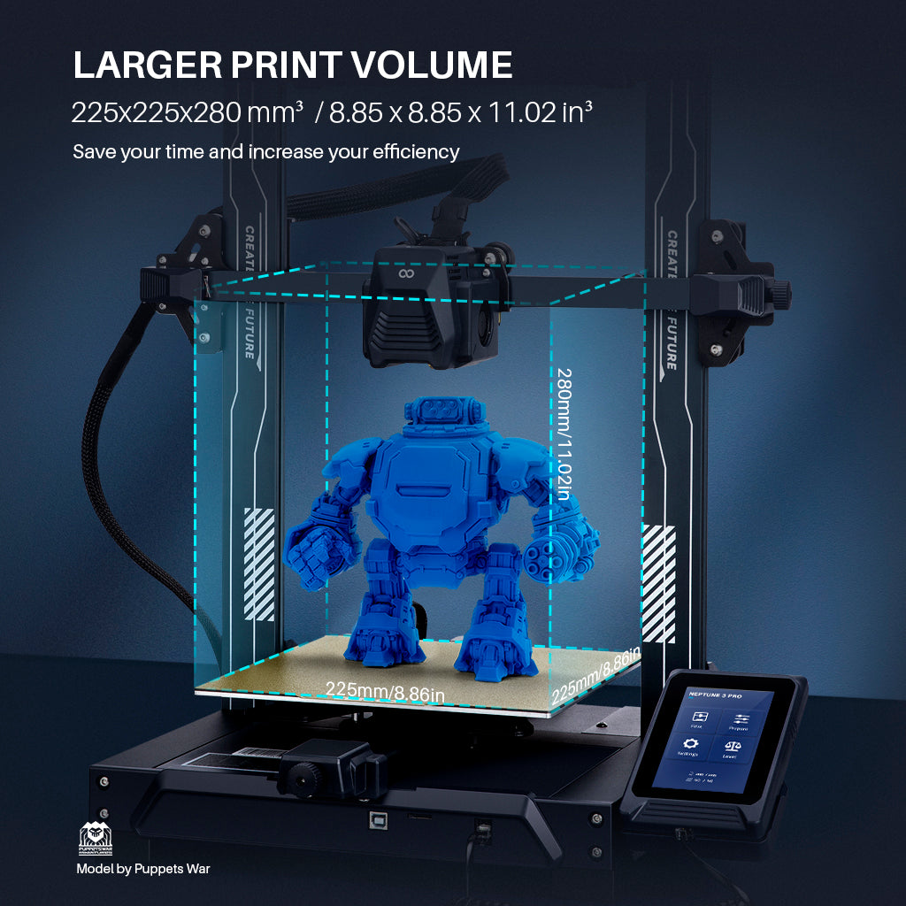 elegoo-neptune-3-pro-imprimante-3d-fdm-225x225x280-mm image 3