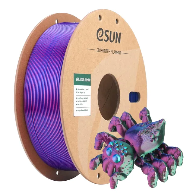 esun-pla-soie-tricolore-1-75-mm-1-kg-rouge-vert-bleu image 1
