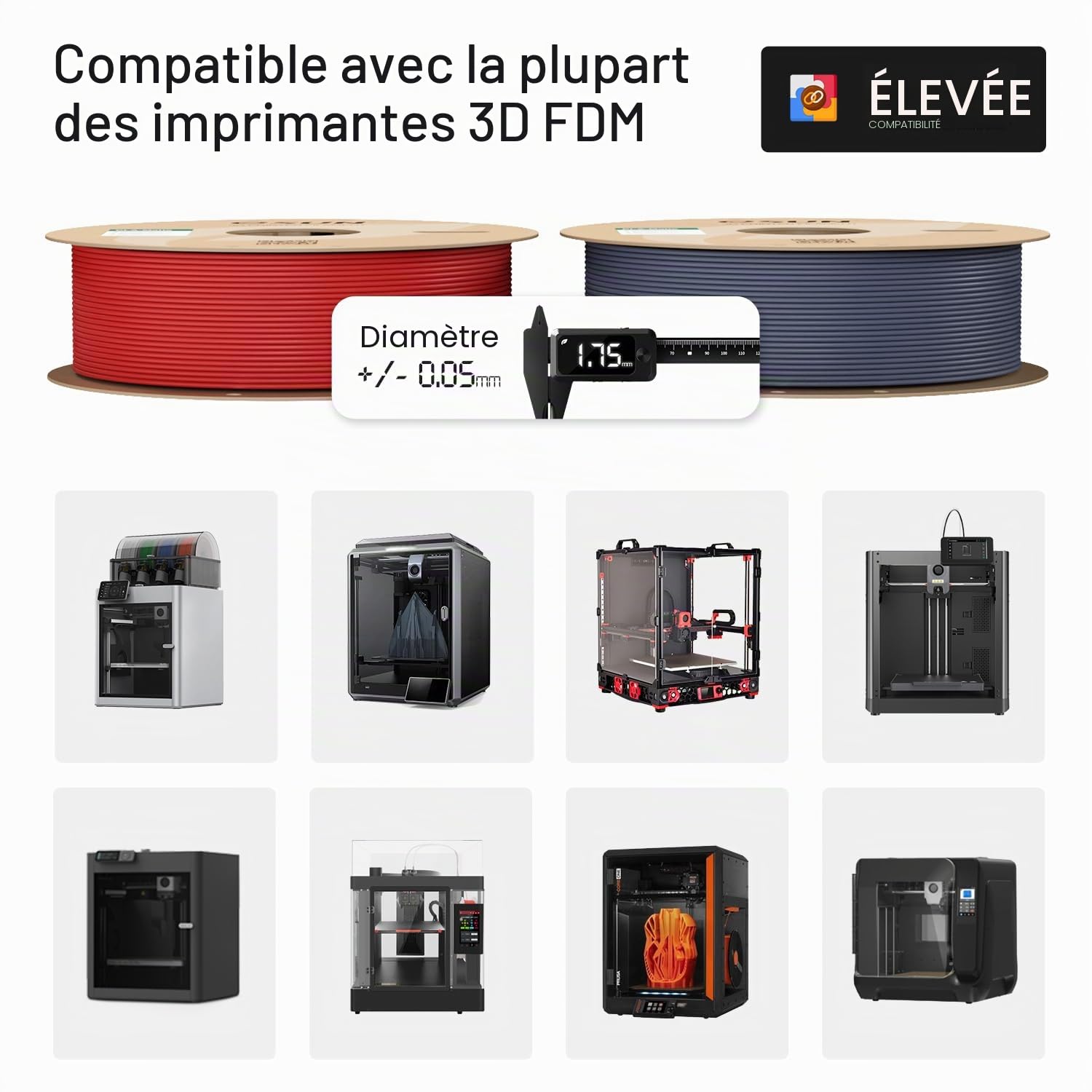 esun-pla-mat-filament-1-75mm-2x1kg-rouge-fonc image 6