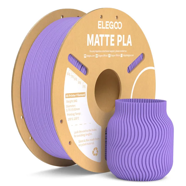 elegoo-pla-matte-1-75-mm-1-kg-filament-3d-fdm-finition-mate-macaron image 1
