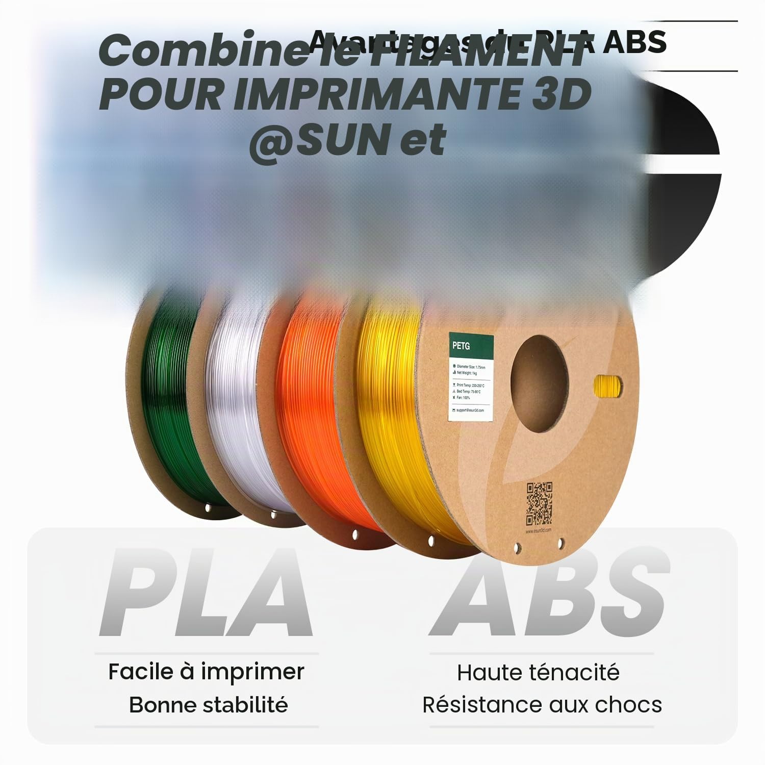 esun-petg-1-75mm-1kg-filament-gris-solide-pour-imprimante-3d image 5