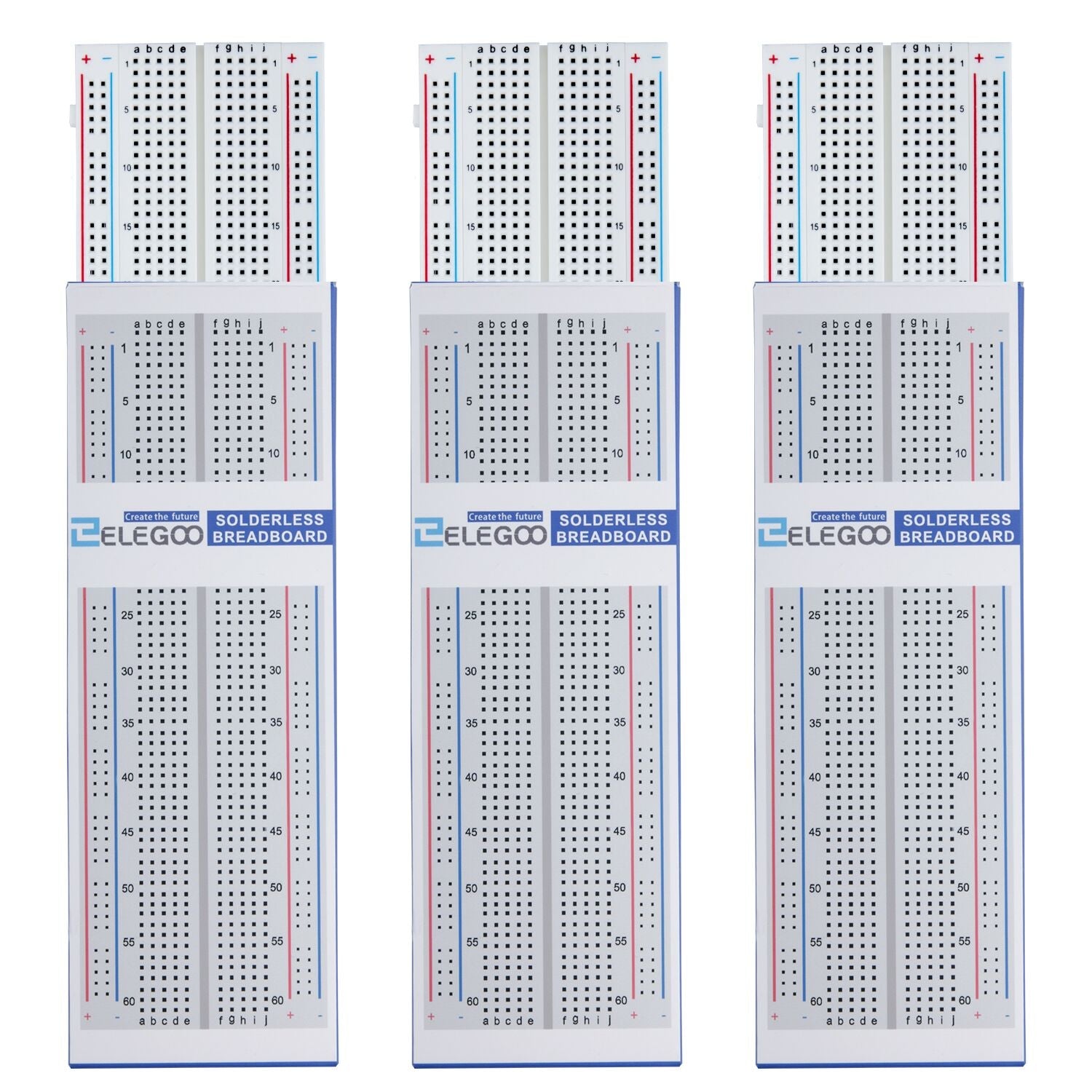 elegoo-kit-3x-breadboard-830-points-sans-soudure-pour-arduino image 5