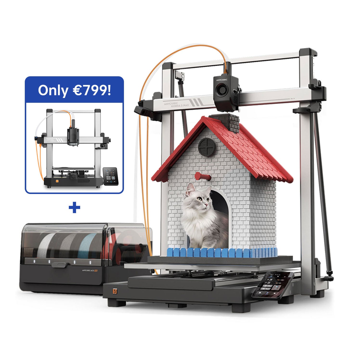 anycubic-kobra-3-max-combo-kobra-3-pack-imprimantes-3d-fdm-multicolore image 1
