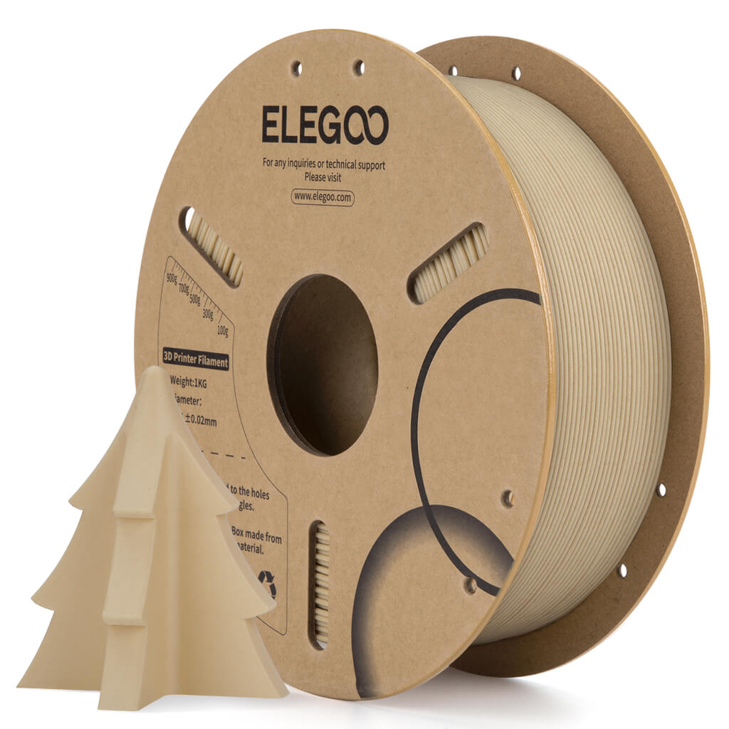 elegoo-pla-wood-filament-pla-effet-bois-finition-mate-naturelle image 2